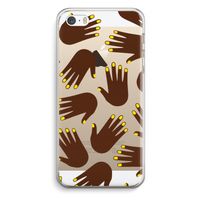 Hands dark: iPhone 5 / 5S / SE Transparant Hoesje