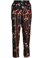 RED Valentino pantalon en soie à motif d'étoiles - Noir