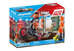 PLAYMOBIL Starterpack Stuntshow Motor met Vuurmuur 71256