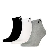 HEAD Quartersokken Training 3-pack Grijs / Wit / Zwart-43/46