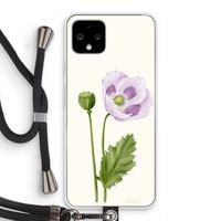 Purple poppy: Pixel 4 Transparant Hoesje met koord