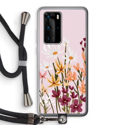 Painted wildflowers: Huawei P40 Pro Transparant Hoesje met koord