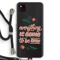 Optimistic flower girl: Pixel 4a 5G Transparant Hoesje met koord
