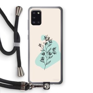Violets are blue: Samsung Galaxy A31 Transparant Hoesje met koord