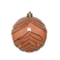 Kerstbal deco glitter terra bruin kerstversiering Decoris - Decoris Kerstbal deco glitter terra bruin kerstversiering Decoris - Decoris