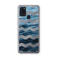 Oceaan: Samsung Galaxy A21s Transparant Hoesje - thumbnail
