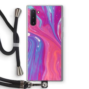 Paarse stroom: Samsung Galaxy Note 10 Transparant Hoesje met koord