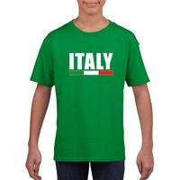 Groen Italie supporter t-shirt voor kinderen - thumbnail