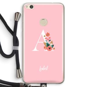 Pink Bouquet: Huawei Ascend P8 Lite (2017) Transparant Hoesje met koord
