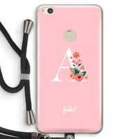 Pink Bouquet: Huawei Ascend P8 Lite (2017) Transparant Hoesje met koord