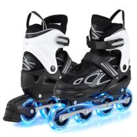 Verstelbare Inline Skates voor Kinderen 4 Maten Verstelbare Inline Skates met Lichtgevende Wielen Verlichte Rolschaatsen voor Binnen en Buiten-L
