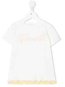 Roberto Cavalli Junior t-shirt à logo brodé - Blanc