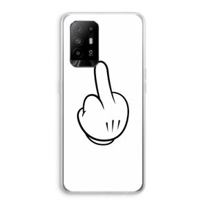 Middle finger white: Oppo A95 5G Transparant Hoesje