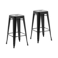 Barkruk - Set van 2 - Zwart - Royal Catering Barkruk - Set van 2 - Zwart - Royal Catering