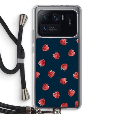 Framboosjes: Xiaomi Mi 11 Ultra Transparant Hoesje met koord