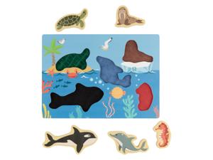 lupilu Voelboek/Voelpuzzel (tactiele puzzel zeedieren)