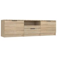 vidaXL Tv-meubel 140x35x40 cm bewerkt hout sonoma eikenkleurig - thumbnail