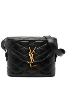 Saint Laurent sac à bandoulière June à matelassage à losanges - Noir