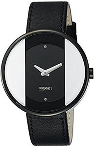 Esprit horlogeband ES103772002 Leder Zwart 18mm + zwart stiksel
