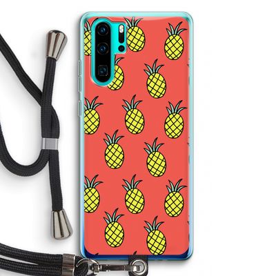 Ananas: Huawei P30 Pro Transparant Hoesje met koord