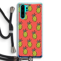 Ananas: Huawei P30 Pro Transparant Hoesje met koord