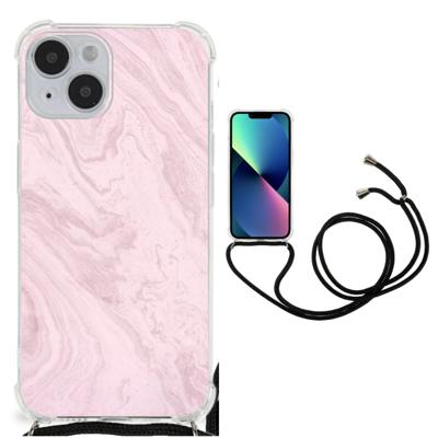 iPhone 14 Anti-Shock Hoesje Marble Pink - Origineel Cadeau Vriendin iPhone 14 Anti-Shock Hoesje Marble Pink - Origineel Cadeau Vriendin
