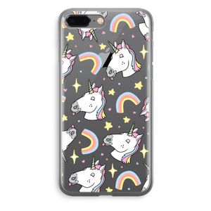 Rainbow Unicorn: iPhone 8 Plus Transparant Hoesje
