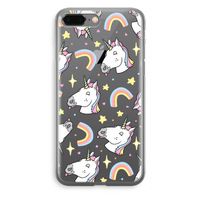Rainbow Unicorn: iPhone 8 Plus Transparant Hoesje