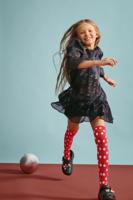 Jurk met 3/4 mouwen en lettering - BLACK - 13/14