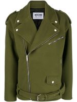 MOSCHINO JEANS notched-lapels military jacket - Vert - thumbnail