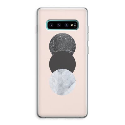 Marmeren cirkels: Samsung Galaxy S10 Plus Transparant Hoesje