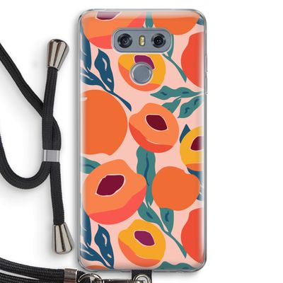 Perzik: LG G6 Transparant Hoesje met koord