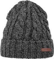 Barts Beanie Twister Turnup Zwartgrijs - thumbnail