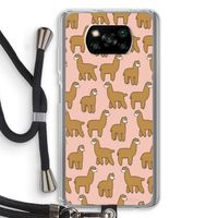 Alpacas: Xiaomi Poco X3 NFC Transparant Hoesje met koord