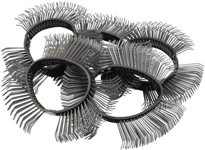 HAZET Borstelband · 11 mm breed · grof · gebogen punten 9033-6-03/5
