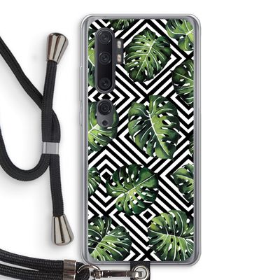 Geometrische jungle: Xiaomi Mi Note 10 Transparant Hoesje met koord