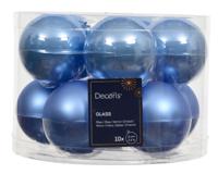 Kerstballen glas d6 cm sky blauw 10 st Decoris - Decoris Kerstballen glas d6 cm sky blauw 10 st Decoris - Decoris