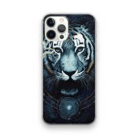 Darkness Tiger: iPhone 12 Pro Transparant Hoesje