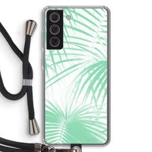 Palmbladeren: Samsung Galaxy S21 FE Transparant Hoesje met koord