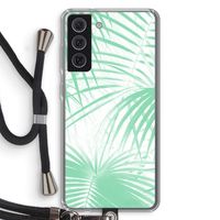 Palmbladeren: Samsung Galaxy S21 FE Transparant Hoesje met koord