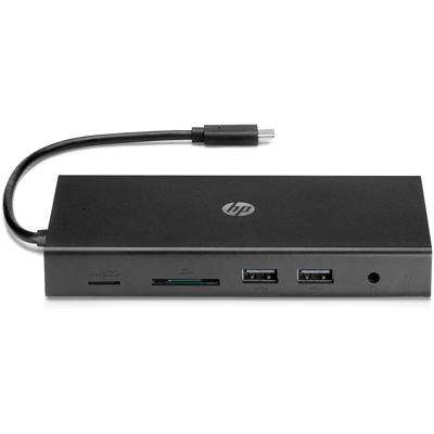HP Travel USB-C Multi-port Hub EURO USB Hub Zwart