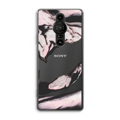 Roze stroom: Sony Xperia Pro-I Transparant Hoesje