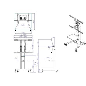 Value 17.99.1165 bevestiging voor signage-beeldschermen 2,54 m (100") Zwart