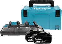 Makita accessoires 197629-2 starterset 18v li-ion 2x 5,0ah + duolader in mbox - bl1850 - dc18rd