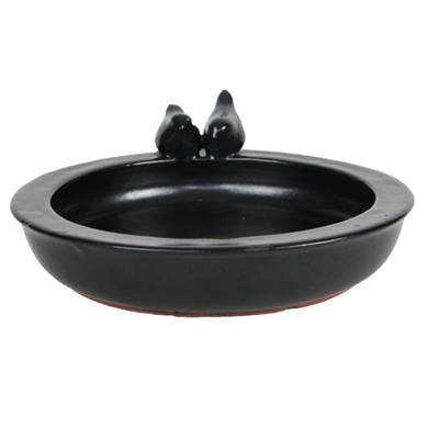 Esschert Design Vogelbad - zwart - terracotta - 33 cm - voederschaal