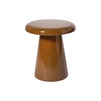 Bijzettafel metaal klein - bruin - ø30x33 cm