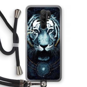 Darkness Tiger: Xiaomi Redmi 9 Transparant Hoesje met koord