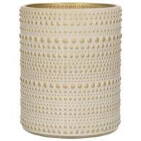 Countryfield theelichthouder|kaarsenhouder - creme wit|goud - H12 cm