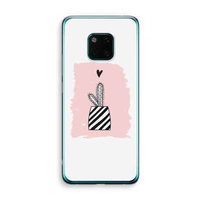 Zwart-wit cactus: Huawei Mate 20 Pro Transparant Hoesje