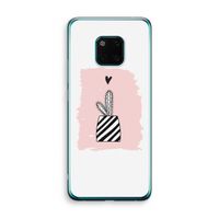 Zwart-wit cactus: Huawei Mate 20 Pro Transparant Hoesje